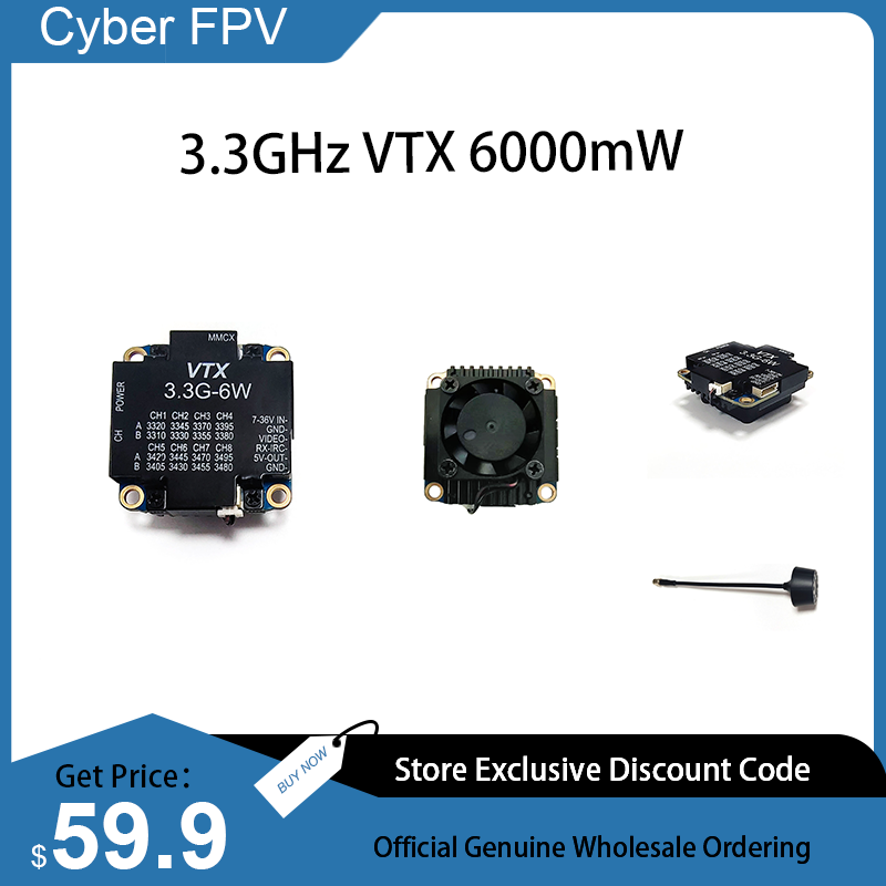 Drone Racing Goggles - 3.3GHz VTX 6W Video Transmitter VTX