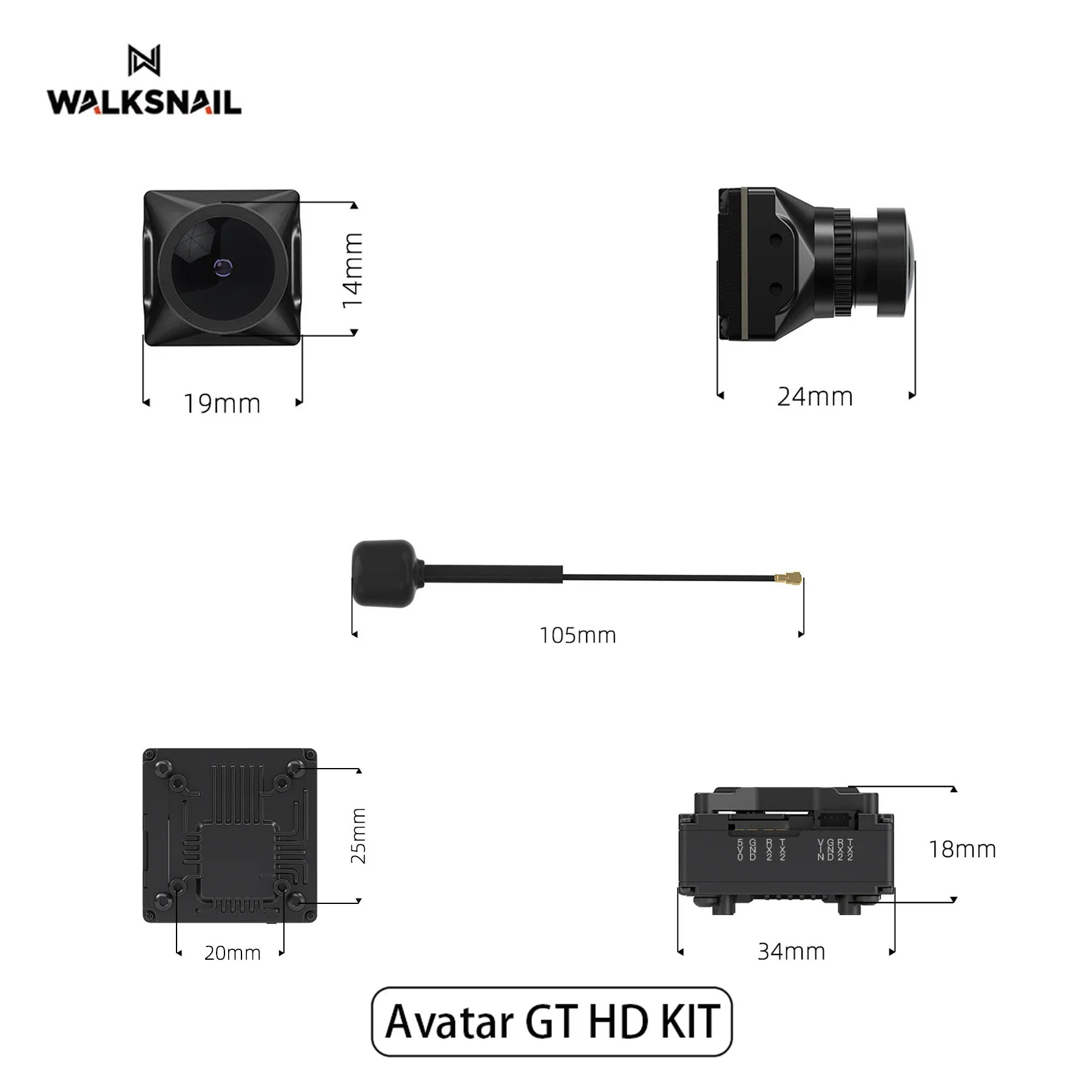 Walksnail Avatar GT HD KIT 2W  - đánh giá và giá Drone Racing Vtx